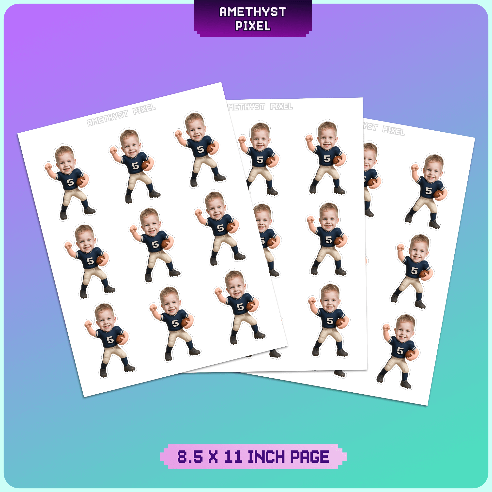 Dallas Football Cupcake Toppers - Personalized for Game Day