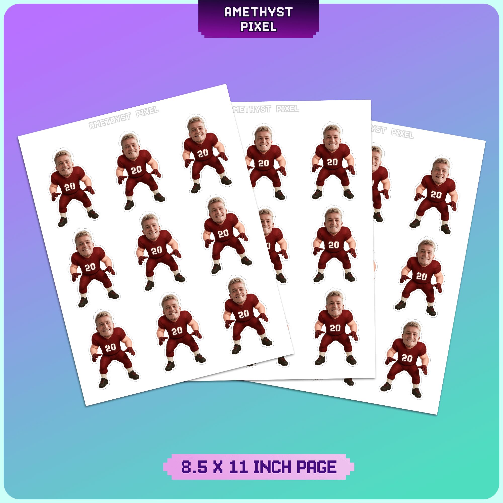 Custom Face Cupcake Toppers for Washington Football Fans