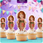 Adorable Kimono Cupcake Toppers