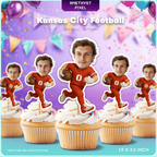 Football Cupcake Toppers: Kansas City Style (Customizable)