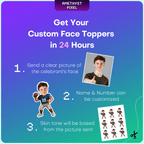 Custom Face New York Football Cupcake Toppers