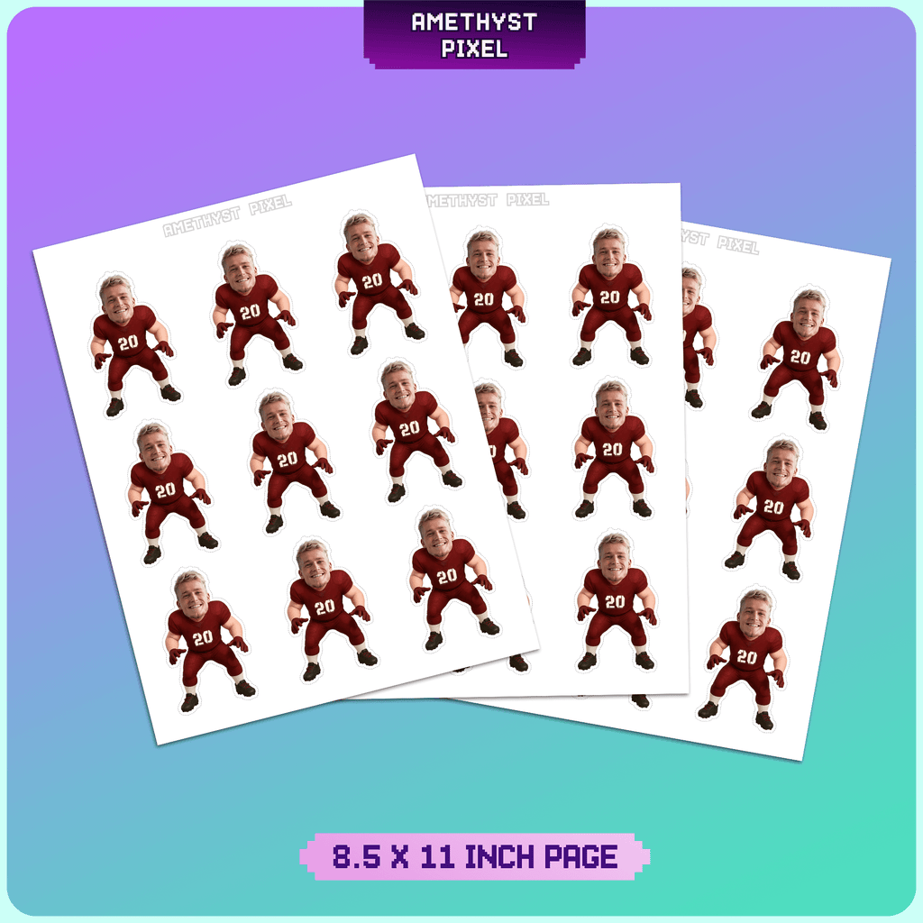 Custom Face Cupcake Toppers for Washington Football Fans