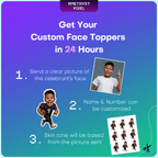Custom Face Cupcake Toppers for Detroit Football Fans