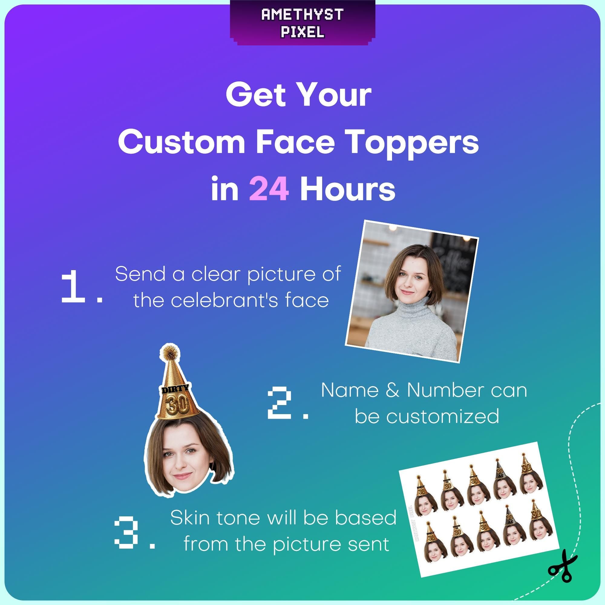 30th Birthday Cupcake Toppers